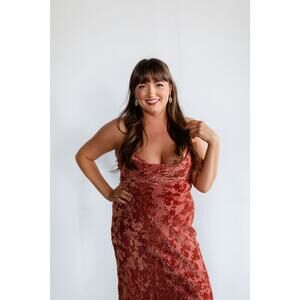 Jenny Yoo English Rose Velvet Burnout Dress Size 12